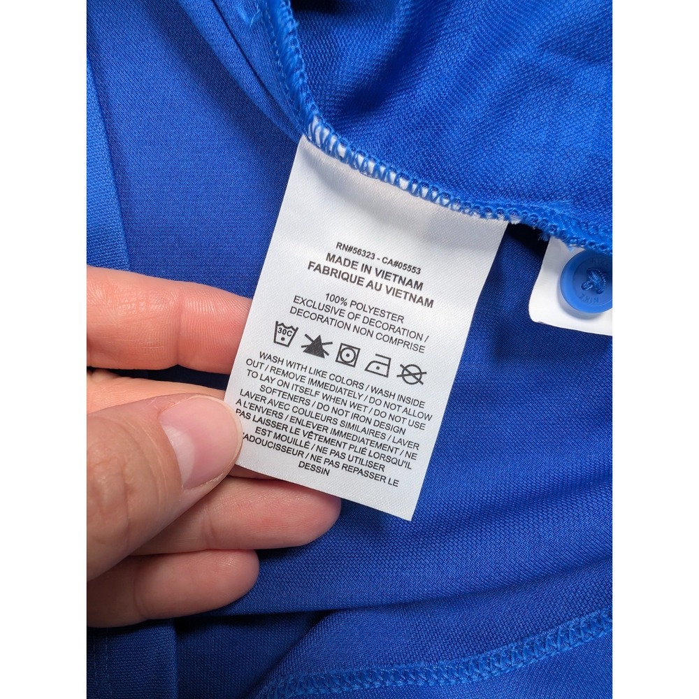 Nike Dri Fit Coaches‎ Victory Polo Shirt Mens Small Royal Blue Striped NWT. - Picture 6 of 10